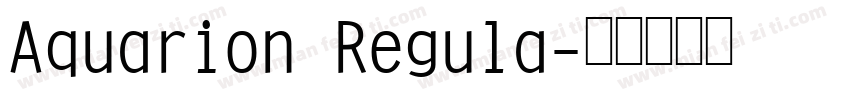 Aquarion Regula字体转换